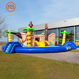 Grand toboggan aquatique géant pour piscine, parc aquatique gonflable terrestre <span class=keywords><strong>Waterworld</strong></span> Pirateship - Product Image 4