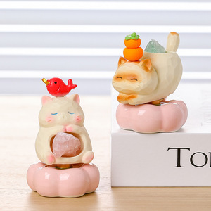 Boîte Mystère Chat Porte-Bonheur en Résine, Figurine de Chaton de Dessin Animé, Décoration de Bureau, Pack Multi-Pièces, Cadeau d'Anniversaire - Product Image 2