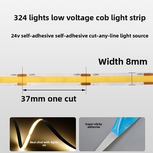 Tira de Luz LED COB de 24V, 324 LED/m, 10 Metros de Longitud Continua, Sin Caída de Voltaje, Alta Densidad, Cinta LED Flexible de Hierro, Clasificación IP20 - Product Image 4