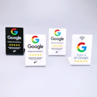 Support d'évaluation Google Code QR personnalisé Affichage Nfc sans contact à numériser pour Google Review Support de menu Ntag213