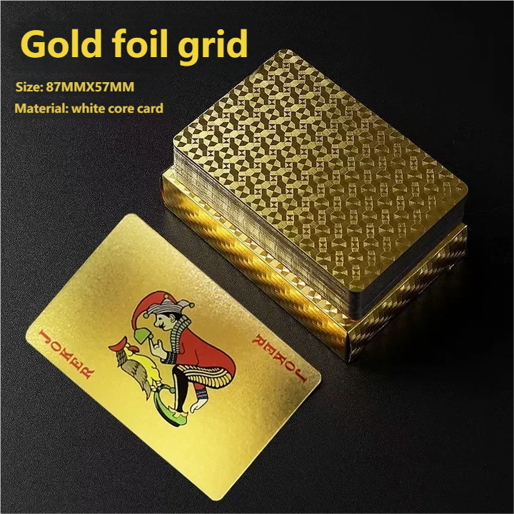 Golden Checkered Playing Cards