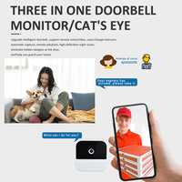 Sonnette de porte intelligente avec caméra vidéo domestique, Wifi, audio bidirectionnel, sonnette sans fil avec caméra pour la sécurité de la maison et de l'appartement