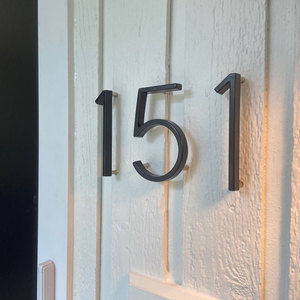 Numeri Civici Flottanti da 5 Pollici in Lega di Zinco Nera, Moderni Numeri Civici per Hotel, Targhe per Porte d'Ingresso, Numeri Civici per Stanze - Product Image 5