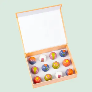 Boîte en papier de luxe vide en forme de <span class=keywords><strong>livre</strong></span> rigide avec aimant, emballage personnalisé, boîte d'emballage pour bonbons sucrés au chocolat - Product Image 5