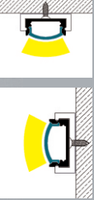 Profil LED en aluminium à montage en surface pour la décoration d'éclairage intérieur 23,5*9,75 mm pour un éclairage moderne