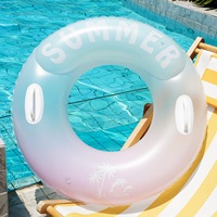 Bouée de natation gonflable pour adulte, épaissie, double chambre à air, anti-retournement, en PVC écologique, jouet aquatique
