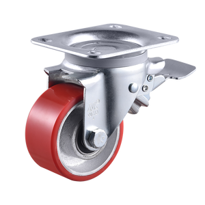 Roue pivotante à roulement à billes double VIMA en polyuréthane PU, robuste, capacité de charge de 500 kg, roue industrielle - Product Image 1