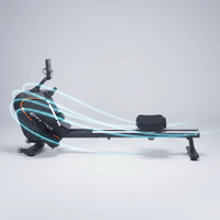 Machine d'entraînement à la force de rameur à bon prix, volant d'inertie de 2 kg, équipement d'exercice de rameur pliable pour usage commercial