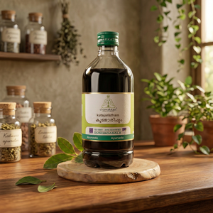 Aceite Herbal para el Cuidado de la Salud KUTAJARISHTAM con Certificación ISO de 450 ml para Diarrea y Dismenorrea - Product Image 2