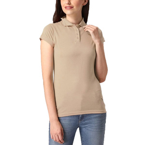 <b>Womens</b> <b>Polo</b> <b>Shirt</b> Ladies Short Sleeve Collared Top Cotton Blend Slim Fit Casual Office Wear Summer Spring Comfortable Apparel - Product Image 5