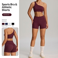 Nouvel ensemble de yoga d'été haut de gamme pour femme, style européen et américain, avec short uni, ajusté, anti-transpiration et infroissable