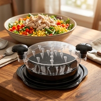 Outil de déchiquetage de viande visible, déchiqueteur de poulet grande taille à torsion, poignée ergonomique antidérapante pour la cuisine, porc, bœuf, tacos