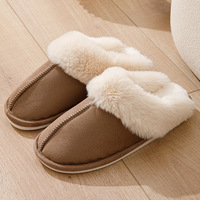 Chaussons d'intérieur doux et chauds en suède pelucheux antidérapants pour femmes et jeunes filles – Collection 2025 – Vente Flash