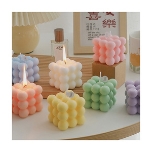 Molly Glory INS estilo 145g cera <span class=keywords><strong>de</strong></span> parafina natural fragancia vela cubo burbuja vela perfumada - Product Image 3