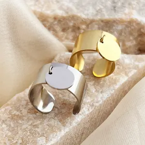 High Grade Mirror Polished Ring Fashion Band Engravable Charm Punk Ring Stainless Steel Jewelry