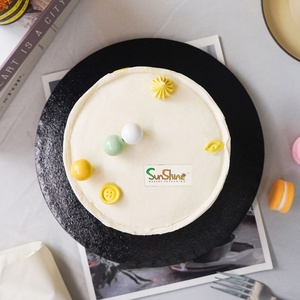 Plateaux à gâteau personnalisés SunShine en papier ondulé argenté, ronds, de 6, 8, 10 et 12 pouces, pour la pâtisserie et la présentation - Product Image 1