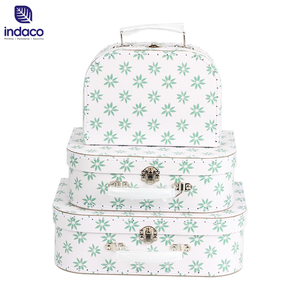 New Born Baby Paper <b>Suitcase</b> Stitch Finish Cardboard <b>Suitcase</b> <b>Boxes</b> 3 Sets for Children - Product Image 4