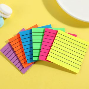 Paquete de 6 blocs de notas autoadhesivos con líneas mixtas, transparentes, de PET, con marcadores de página extraíbles, marca H&Q, temporada de regreso a clases - Product Image 1