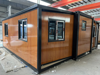 Maison conteneur de luxe en panneaux sandwich d'acier préfabriqués extensibles en bois, design moderne, respirante, installation rapide, hautement recommandée