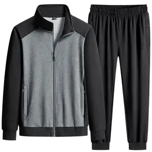 Groothandel Hoge Kwaliteit Custom Rits Up Katoenen Track Sweatsuit Joggers Set Trainingspakken Voor Man