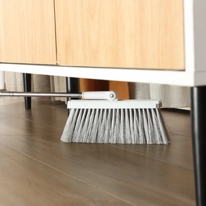 Juego de escoba y <span class=keywords><strong>recogedor</strong></span> sin ángulo ciego con peine integrado y estructura de volteo para vaciar, para colgar en la pared, suministros de limpieza para el hogar - Product Image 6