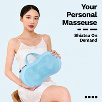 Coussin de massage multi-usages pour le cou, le dos, l'abdomen et les mollets - Tissu respirant et doux pour la peau, masseur chauffant avec Velcro sécurisé