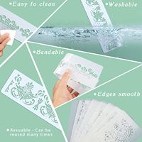 8 Stück Blumen rand Schablonen Mandala Schablonen zum Malen auf Holz Leinwand Papier Stoff Kuchen Wand