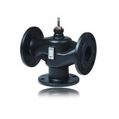 Vanne de régulation à trois voies Siemens à bride DN80 PN16 en fonte, à inversion de direction linéaire, norme allemande - Product Image 2
