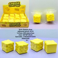 Nouveau jouet anti-stress en peluche parfumée en forme de fromage, 5 cm, à rebond lent, pour presser et étirer, en PU extra doux, à partir de 14 ans