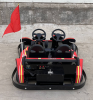 Kart électrique biplace super populaire en promotion avec frein électronique à pédale pour enfants, idéal pour les jeux de course en extérieur
