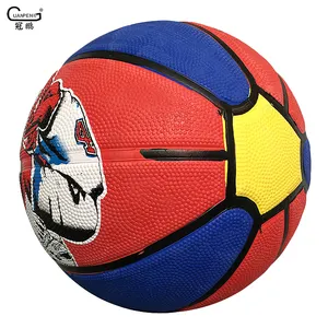 Full Printing Custom Made Promotional Size 7 Rubber Basketball For Training