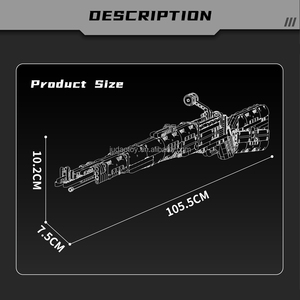 Mould King 14002 <span class=keywords><strong>Mauser</strong></span> 98K Rifle de Francotirador, Bloques de Construcción, Modelo de Arma, Ladrillos de Ensamblaje, <span class=keywords><strong>Pistola</strong></span> de Juguete, Kit de Bloques, Juguete para Niños - Product Image 5
