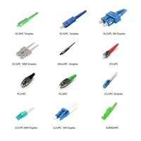 Cable de Fibra Óptica SC/LC/MPO/UPC/PC/APC Amarillo Naranja de 0.9mm de Diámetro, Longitud de 1 Metro, OM1 OM3 OM4 OM5 FTTH