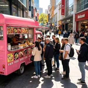 Carrito <span class=keywords><strong>de</strong></span> Comida Móvil <span class=keywords><strong>de</strong></span> Estilo Europeo Hecho a Medida, Triciclo con Triple Eje, Certificado CE, para Dulces, Helados, Comida Rápida 'Milk Taxi' - Product Image 5