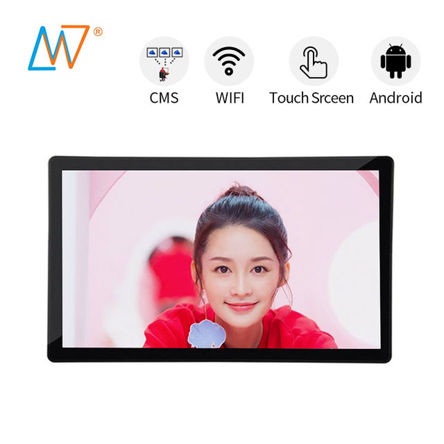 CMS Software Indoor LCD Advertising Display Touch Screen 21.5 Inch Smart Wifi Android Digital Signage