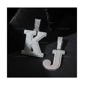 Collar con Colgante de Letra de Moissanita Chapado en Oro de 18K y Plata de Ley 925, Joyería Brillante con Inicial, Regalo para Mujer - Product Image 1