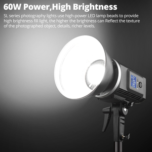 Lumière LED blanche pour photographie alimentée par batterie <span class=keywords><strong>Godox</strong></span> <span class=keywords><strong>SL</strong></span> Series SLB60W <span class=keywords><strong>60W</strong></span>, température de couleur <span class=keywords><strong>5600K</strong></span> - Product Image 2