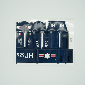 Autocollants aquatiques personnalisés bleu marine pour livery d'<span class=keywords><strong>avion</strong></span>, film en nitrocellulose silicone, modèle réduit numéroté 15 zones, <span class=keywords><strong>jouet</strong></span> OEM - Product Image 2