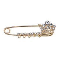 Broche Couronne en Alliage Anti-exposition, Fourniture Directe Usine, Épingle de Col Corsage, Épingle Simple pour Vêtements Femme, Badge Personnalisé