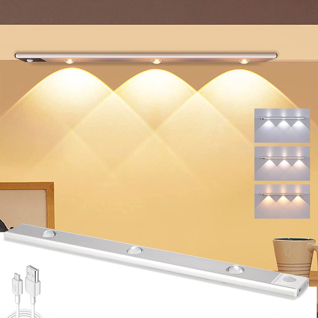 Wholesale USB Rechargeable Pir Sensor Night Light Wireless Magnetic Kitchen Under Closet Motion Sensor Under Cabinet LED Light