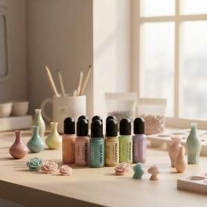 Pigment de résine époxy UV, 24 couleurs, kit de pigments Morandi de couleur foncée, 10 ml/flacon, fabrication artisanale de bijoux en résine, artisanat liquide - Product Image 1