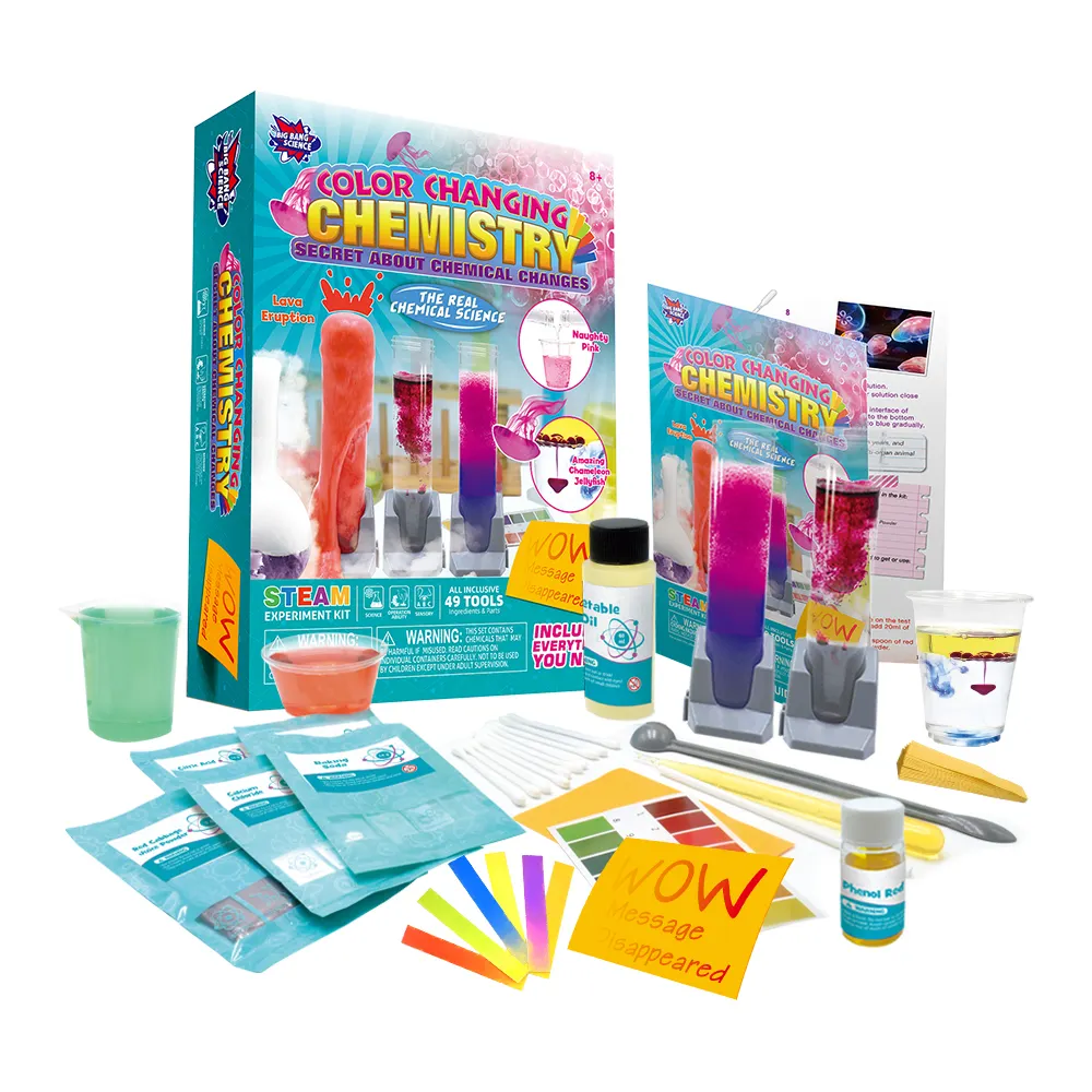 Set peralatan ilmiah pembelajaran DIY, Set mainan kimia pendidikan untuk anak laki-laki perempuan umur 8 9 10-12 tahun