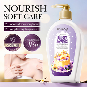 Loción corporal perfumada de helado de vainilla personalizada de fábrica OEM <span class=keywords><strong>BIOAQUA</strong></span>, <span class=keywords><strong>crema</strong></span> aromática no grasosa nutritiva para el cuidado de la piel seca - Product Image 2