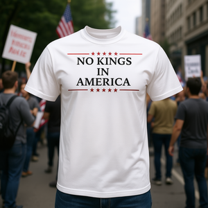 Camiseta No Kings In America, ropa de protesta con declaración política - Product Image 3