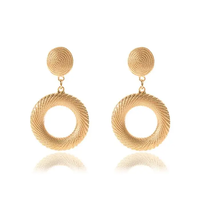 Amazon hot sale Big Geometric earrings Fashion Statement Earrings For Women Hanging Dangle Earrings Drop Earing