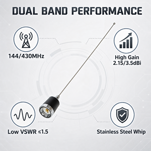 <span class=keywords><strong>Antena</strong></span> Móvil de Banda Dual VHF <span class=keywords><strong>UHF</strong></span> NMO 144 430MHz 100W de Alta Ganancia <span class=keywords><strong>para</strong></span> Radio de Coche - Product Image 5