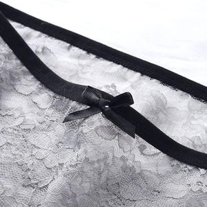 Grosir Celana Dalam Jala Renda Seksi Bersirkulasi Hitam Putih Wanita untuk Anak Perempuan - Product Image 5