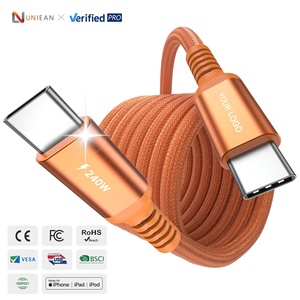 Cáp sạc nhanh <span class=keywords><strong>USB</strong></span> 2.0 C 48V 5A loạ<span class=keywords><strong>i</strong></span> C, dà<span class=keywords><strong>i</strong></span> 2M 3M, bán buôn UNIEAN, dùng cho iPhone 15 Pro Max và Android - Product Image 1