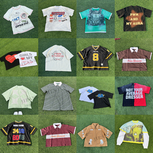 Wholesale Custom Embroidery Printing Logo Vintage Mens Crop Top Boxy Fit Pearl Rivets <strong>Zip</strong> <strong>up</strong> Collar Shirt <strong>Zip</strong> <strong>up</strong> <strong>Polo</strong> Shirt - Product Image 6