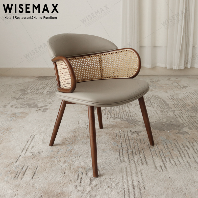 WISEMAX мебель современный дизайн гостиничная барная мебель столовая деревянная ротанговая ткань обеденный стул для отдыха стул